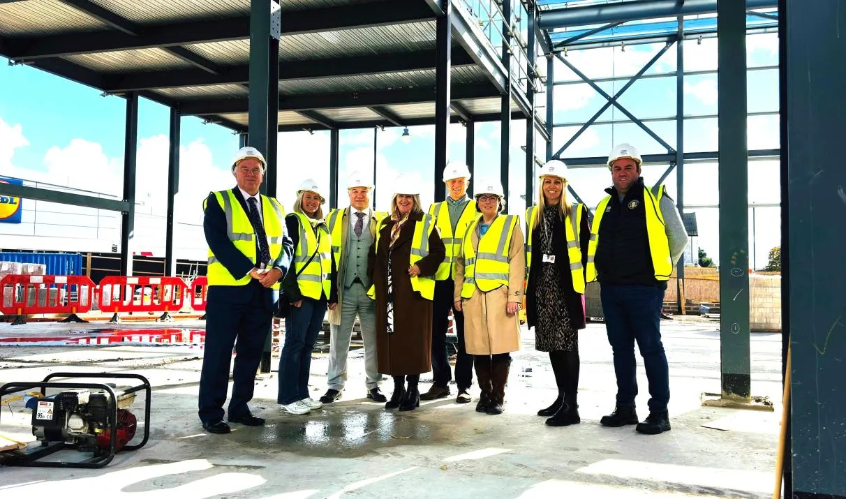 West Lindsey councillors and Officers at Savoy Cinema under construction