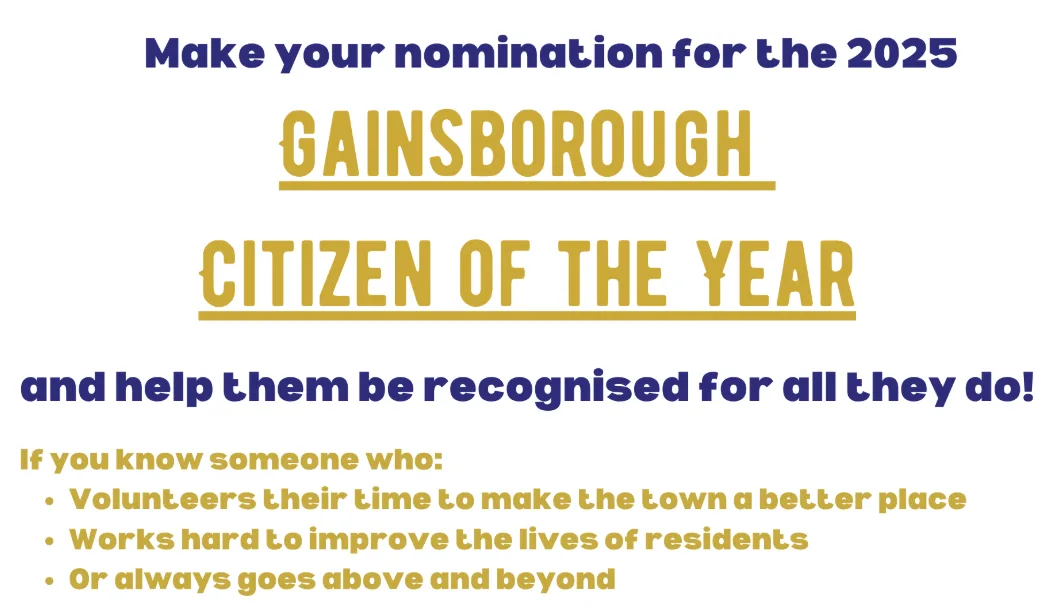 Gainsborough’s Citizen of the Year award is back for 2025